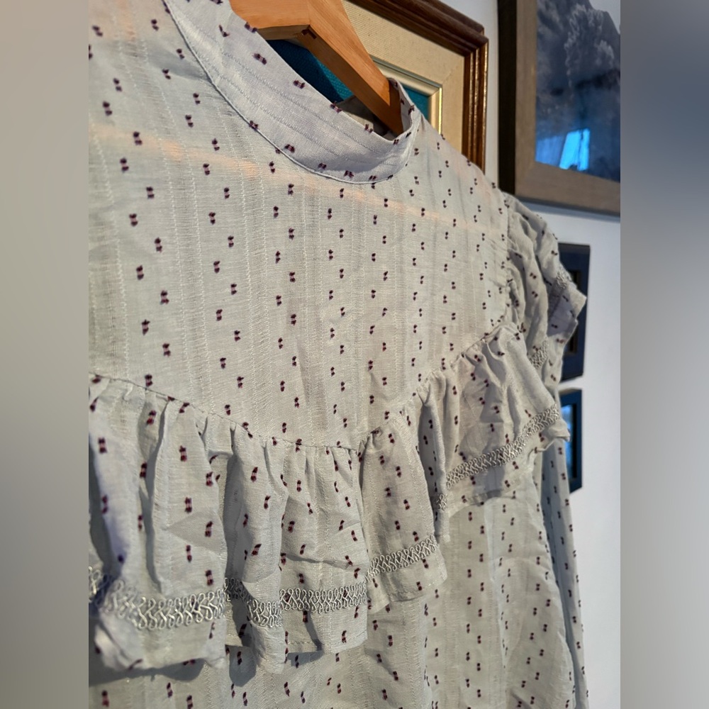 Western Light Blue Blouse